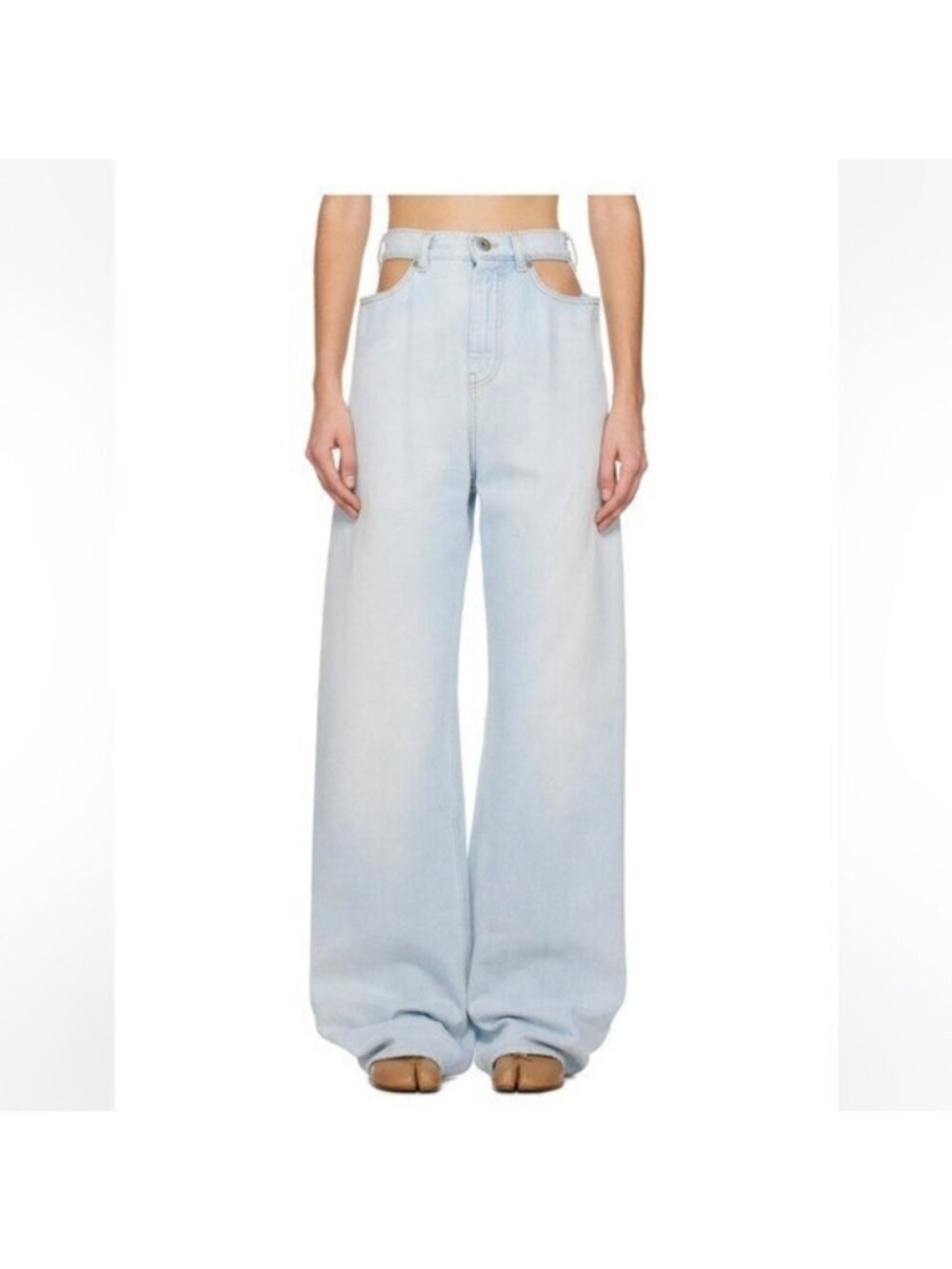 Maison Margiela Decortique Wide Leg Jeans US2 Deconstructed Designer Y2K Rare